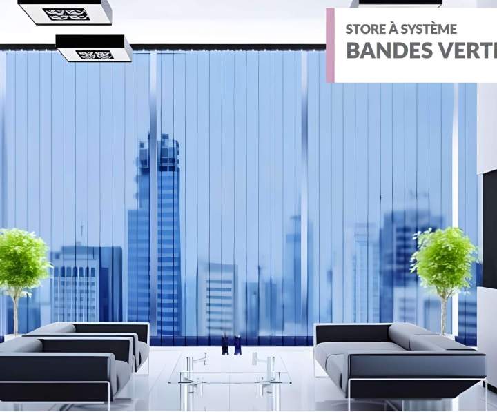 Pose stores à bandes verticales solaires Le Havre