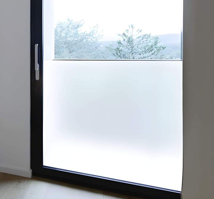 Film dépoli sur vitre entrée Le Havre